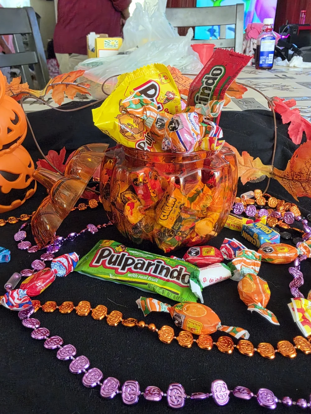 Clear plasticPumpkin Candy Jar - Home Party Supplies